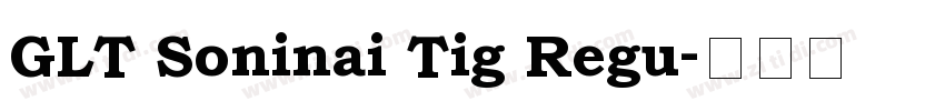 GLT Soninai Tig Regu字体转换